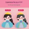 DIY Handmade Beads Pen Set Creative Princess Rainbow Bow Sticker Production Girls Toy Kit for Kids Gift
