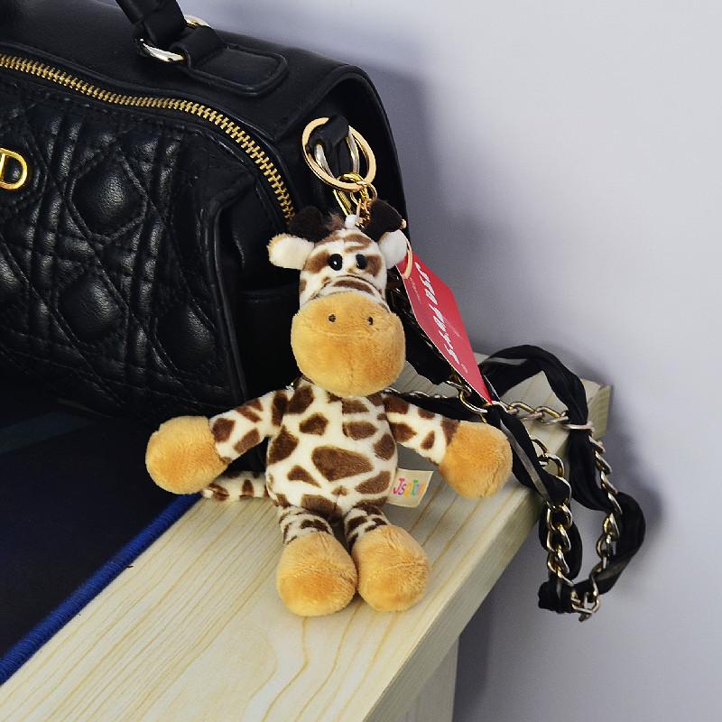 Pingente de boneca pônei fofo boneca capivara de pelúcia pingente de bolsa animal da floresta chaveiro mascote cavalo