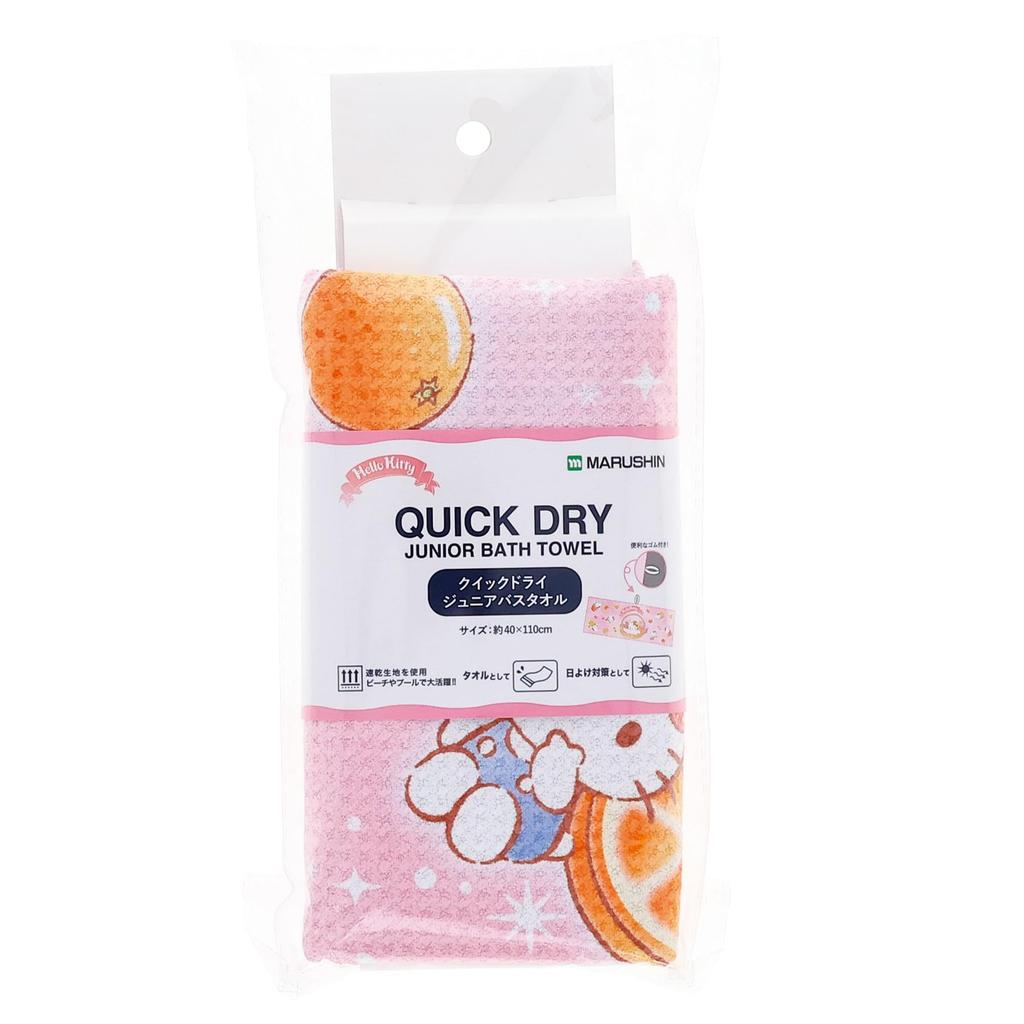 Marushin Junior Bath Sanrio Hello Kitty Sparkly Fruit for 3765006100 Towel, Design, Quick-Drying, Girls,