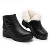 Winter Womens Boots Fashion Thick Plush Warm Snow Boots Outdoor Waterproof Leather Boots Women High Top Cotton Shoes Botas Mujer