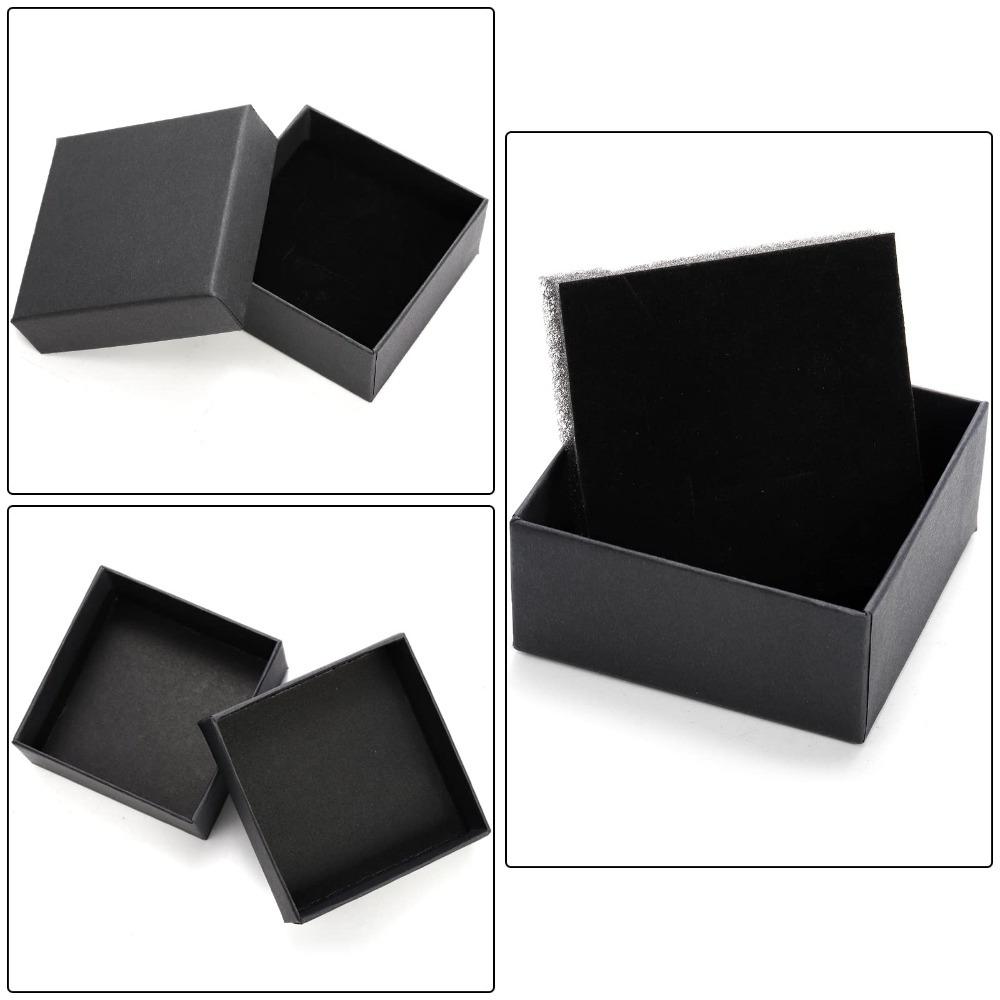 10pcs Jewelry Boxes Square Cardboard Jewelry Gift Box with Foam Insert Festival Gift Wrap Gift Box for Necklace Ring Earring Birthday Decor Wedding