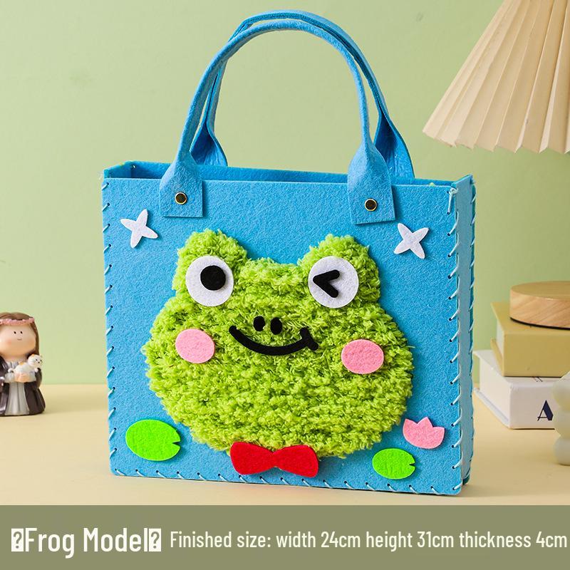 Cartoon Wool Embroidery Kit: Creative DIY Sewing for Kids Aged 3-6