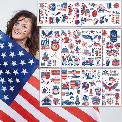 Independence Day Tattoo Stickers USA Holiday Party Themed Face Stickers Tattoo Stickers Persistent Stickers Graffiti