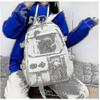 Aesthetic School Bags With Kawaii Pin And Cute Accessories Kawaii Backpack For Teen Dirls (white)