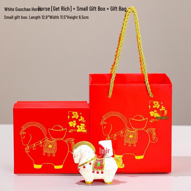 Creative Red Horse Mascot Figurine for Office or Living Room Decoration - Instantly Attracts Wealth