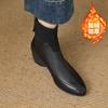 Winter new soft pointed wedge Martin boots comfortable rear zipper non-slip versatile velvet short boots