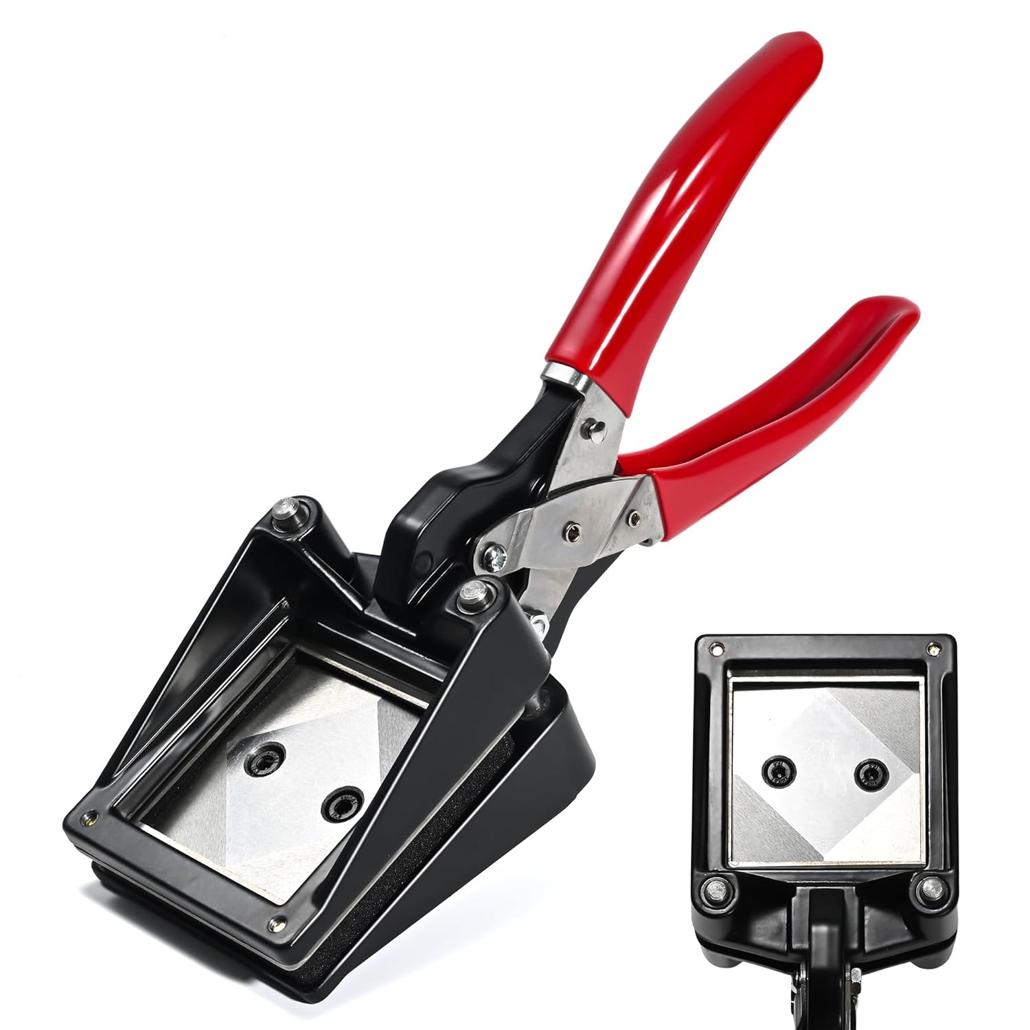 2” x 2” Passport Die Cutter Punch, Handheld Paper Photo Picture Cutter, Metal Passport Cutter, ID Die Cutter, Hardened Steel Dies, Business Cards