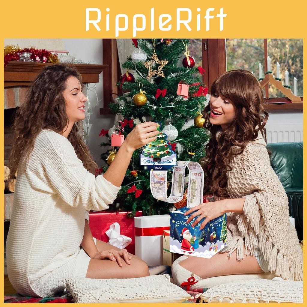 Christmas Santa Themed Claus Gift Pattern Paper Box Holiday Decoration Props