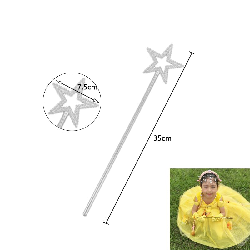 12 Twinkle Star BetterJonny 35cm Long Star Magic Twinkle Star Cosplay Princess Dress Up Dress Wands Wands, Wands, Sticks, Sticks, Wands, Costumes,
