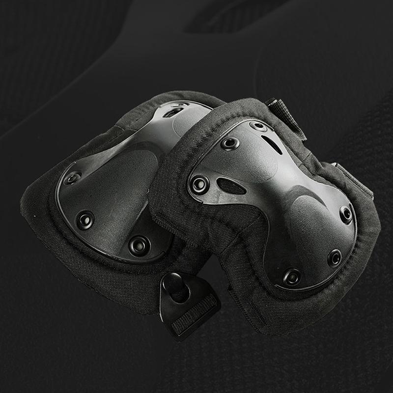 4 Piezas/Set Equipo Protector de Combate para Exterior Coderas Rodilleras Combate Caza Rodilleras Suministros para Deportes al Aire Libre