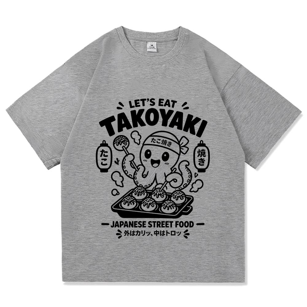 Japan Osaka Dotonbori T-Shirts Mode Herren Damen Lustig Takoyaki Osaka Betrunkener Oktopus T-Shirt Übergroß Vintage Baumwoll-T-Shirts