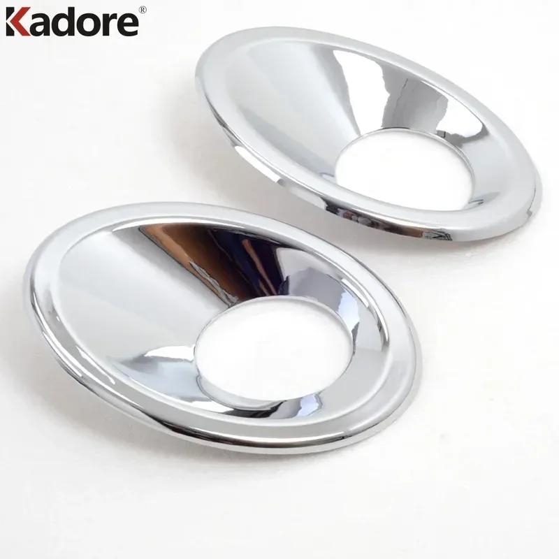 For Renault Koleos 2008 2009 2010 2011 Chrome Car Front Fog Light Lamp Cover Trim Head Foglight Foglamp Bezel Trims Accessories
