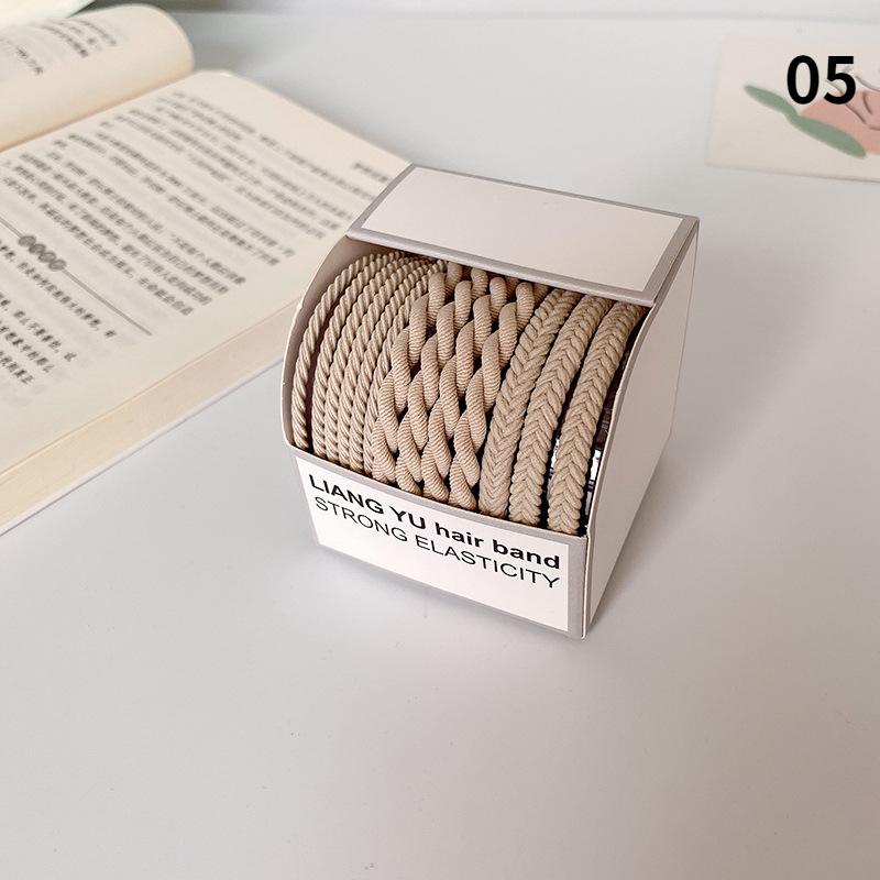 Fashion Hair Ties Set for Women Girls Simple Twist Elastic Rubber High Ponytail Hair Bands Hair Rope Hair Accessories Set