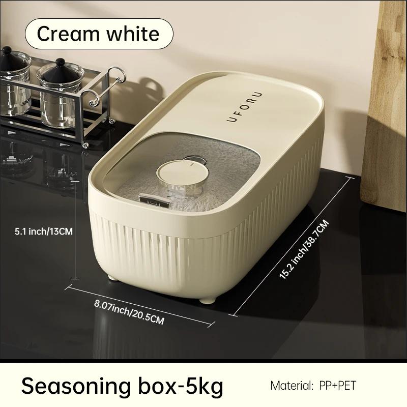 

UFORU Кухонный Бытовой Рисовый Контейнер Легкая Роскошь Защита от Насекомых и Влагозащищенный Герметичный Контейнер для Хранения Зерна
