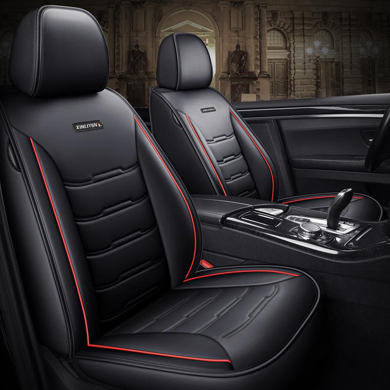 5-seater Luxury PU Leather Car Seat Cover Soft, Comfortable, Non-slip, Durable, Waterproof, Four Seasons