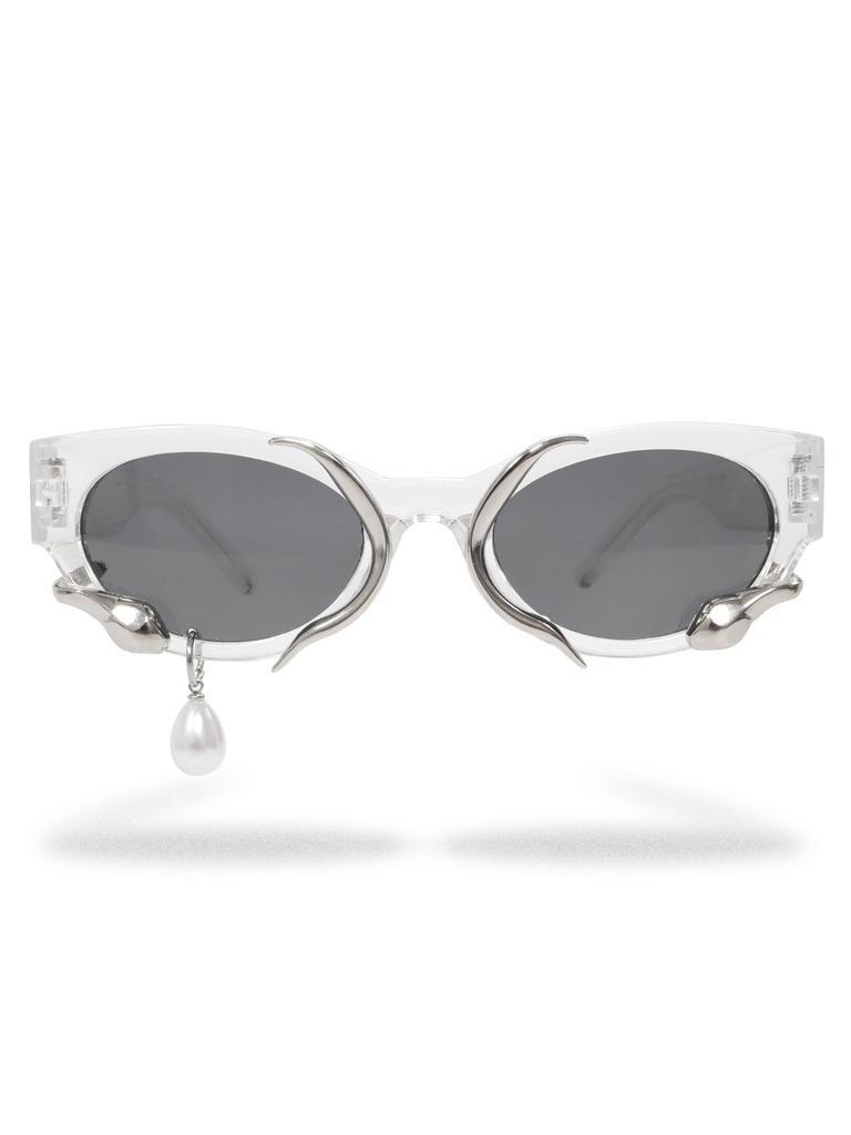 Pearl decorative cat eye sunglasses UV anti-ultraviolet trendy sunglasses for men and women