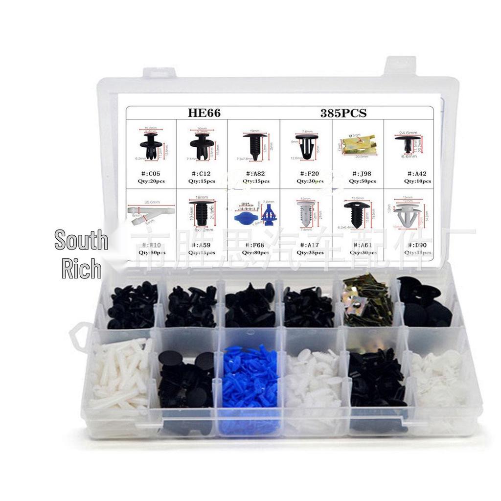 105-Piece Boxed Car Tire Screw Kit with Wheel Hub Decoration Clips & Buckles