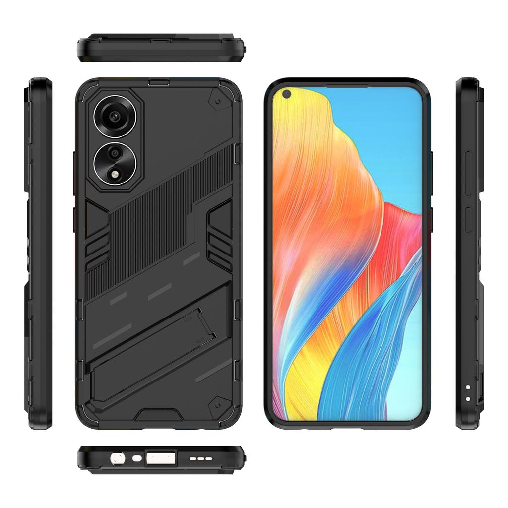 For Oppo A78 4G Case PC+TPU Kickstand Drop-proof Phone Cover