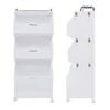 Rolling Storage Cart Multifunction Utility Rolling Storage Organizer Folding Laundry Basket with 4