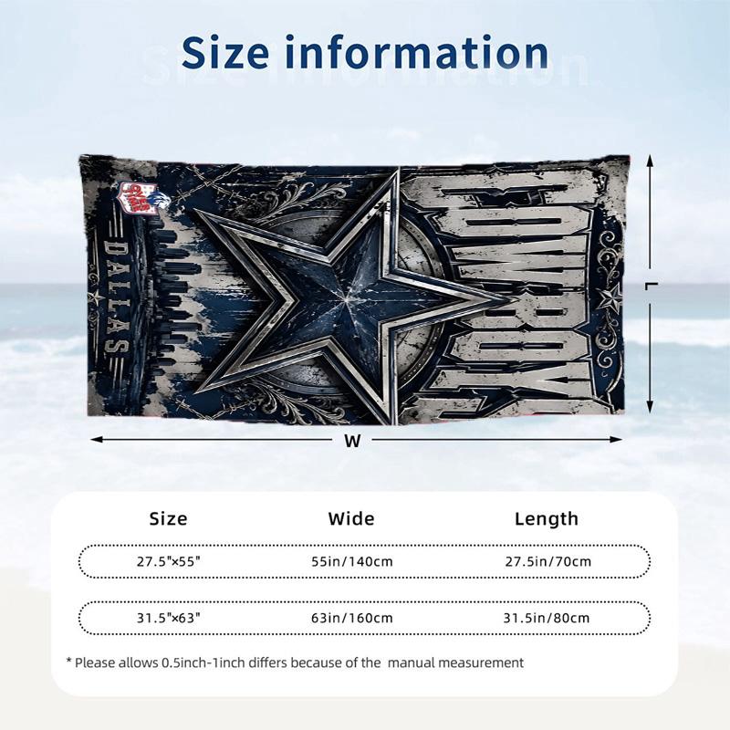 Dallas Cowboys Beach towels also serve as bath towels summer essential a musthave for the outdoors the beach and the pool