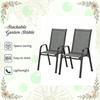 Balcony Chair,Garden Chair with High Back,Stackable Outdoor Chair(only 2PCS chairs)