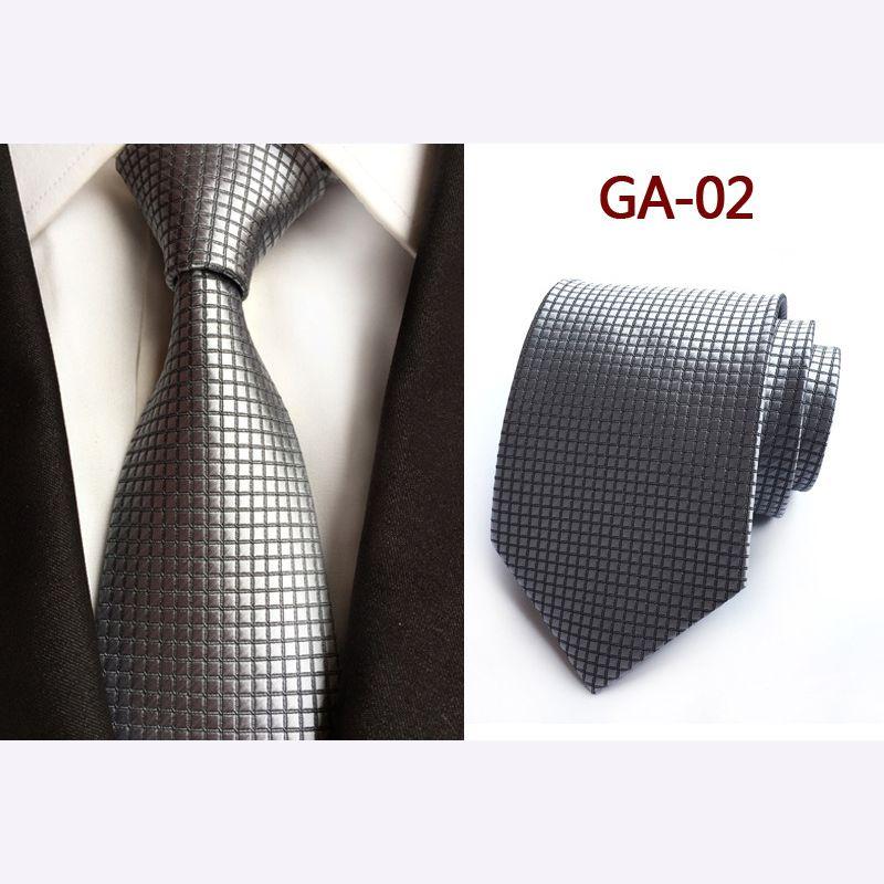 Men Silk Plaid Wedding Cravate Pour Jacquard Woven Necktie