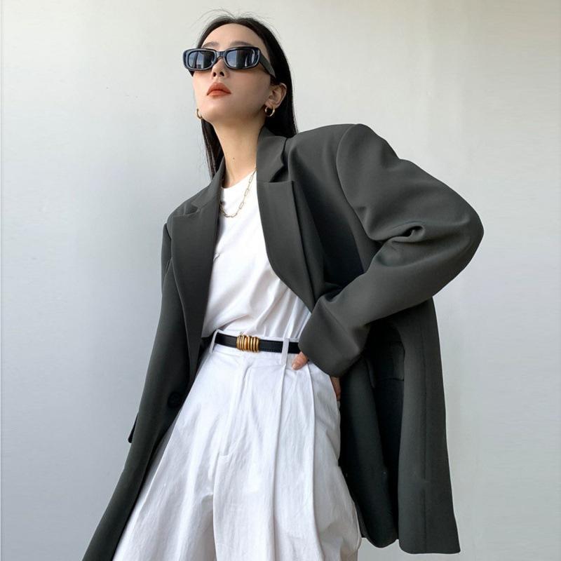 FASHION High-end Design Sense Women's Black Casual Small Blazer Women's 2025 New Fried Street Small Suit Clothes