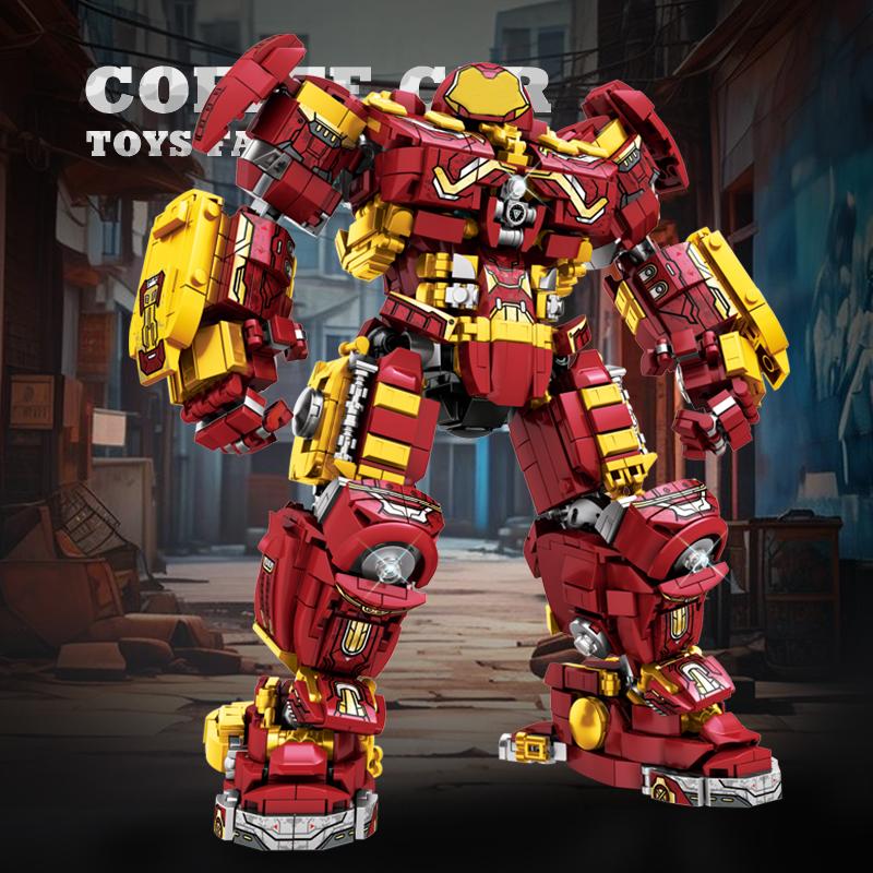 Non-Toxic Giant Robot Combat Armor Building Blocks Diy Kit Mecha Hero Moc Bricks 3D Model Action Figures Toy Adult Children Birthday Gifts