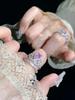 And Fashionable Chic Crown Ring With Microinlaid Pink Diamond Cz Stone Delicate Craftsmanship Unparalleled Elegance