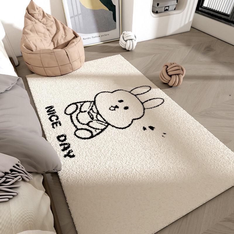 Cartoon Rabbit Sofa Blanket: Stain-Resistant, Wear-Resistant, Easy to Clean, Ideal for Living Room & Bedroom Decor