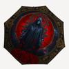 Dark Mystic Reaper with Roses Decorative PlateUmbrella, Portable 3-Fold Umbrella for Men & Women,Christmas Gift ES341