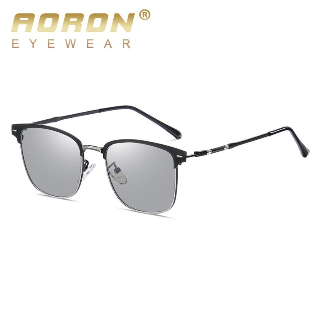 

aoron Polarized Colorful Sunglasses Men s and Women s Sunglasses Fashionable Large Frame Anti-blue Metal Flat Glasses aoron