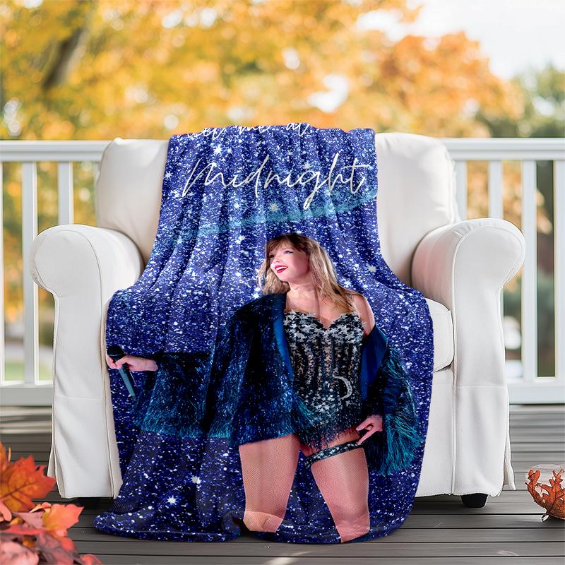TS Fan Flannel Blanket Soft All-Season Throw, Design for Camping, Car Travel, Hiking Sofa, Bed, Office Perfect Gift for Parties
