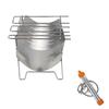 Camping Wood Stove Grill Folding Stainless Steel Firewood Buring Stove for Camping Cooking Picnic BBQ S