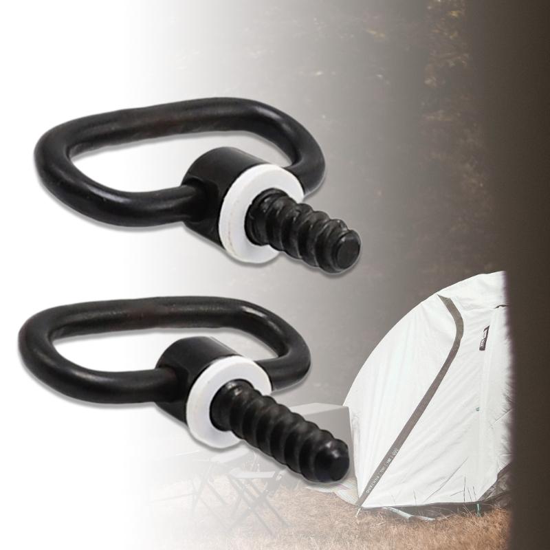 2Pcs Tactically Strap Buckle Quick  Detachs Sling Swivels Screws Metal Flat Hoop Screw Hunting Part Easily To Use