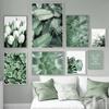 Green Nature Wall Art Poster Print Plant Flower Leaf Picture Canvas Painting Modern Fresh Home Decor Living Room Wall Picture