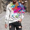 Mens 3D Graphic Print Crew Neck Long Sleeve T-Shirt Casual Streetwear Teens Adults