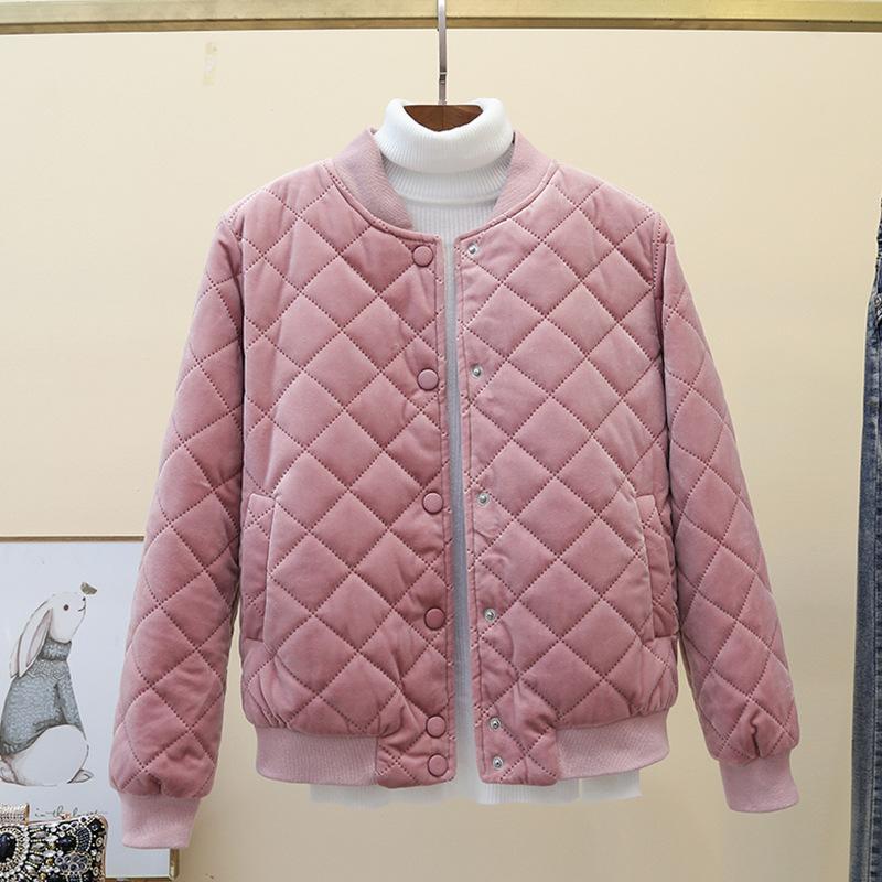 

Осенне-зимняя куртка для женщин из хлопка, повседневные парки, японский корейский стиль, короткое пальто, топы, модная одежда, женская верхняя одежда XXXL розовый