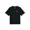 Camiseta de Gola Redonda Solta de Manga Curta com Logotipo Bordado Masculina Tops Preto FV0376-010