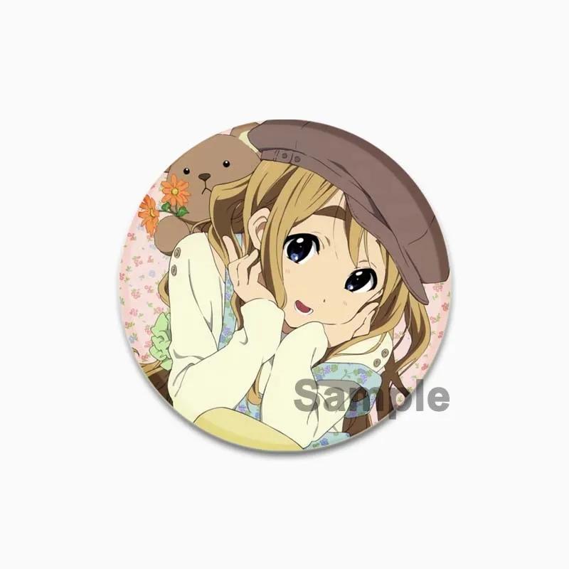 32/44/58mm Kotobuki Tsumugi Hirasawa Yui Akiyama Mio Tainaka Ritsu Cartoon Abzeichen Comic Brosche Pins für Kleidung Rucksack Schmuck Zubehör
