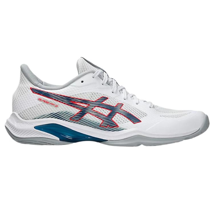 ASICS BLADE FF 2 Unisex Professional Badminton Shoes White/Mako Blue 1071A117-100