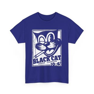 Vintage Black Cat Cigarettes Advert Reproduction Stretched Graphic Tshirt