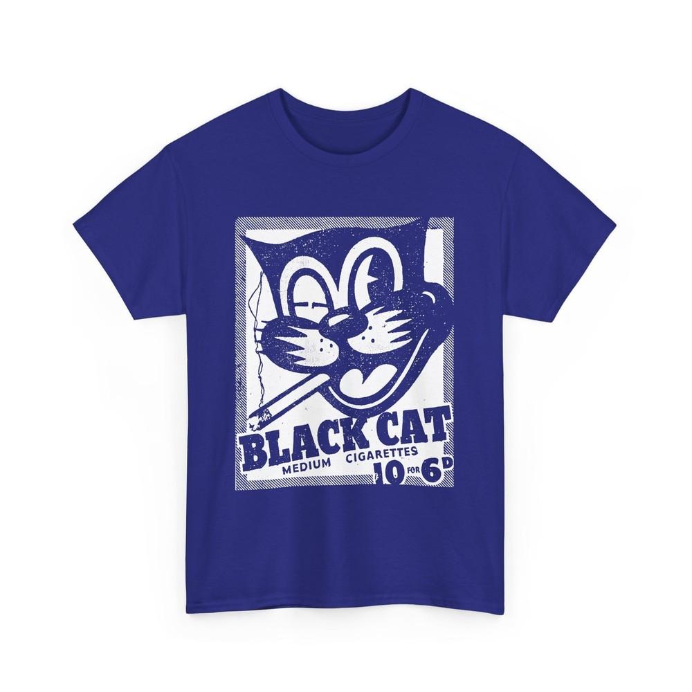 

vintage black cat cigarettes advert reproduction stretched graphic tshirt 4XL