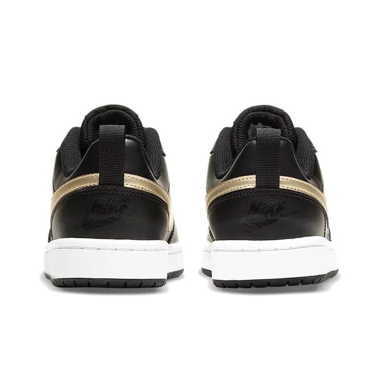 Nike Court Borough Low 2 Grade School 'Black Metallic Gold Star' (Unisex) Black / Metallic Gold Star Skate Shoes BQ5448 011