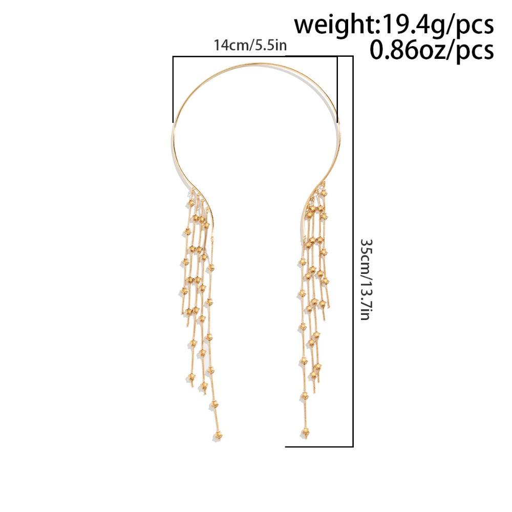 Simplicity Tassel Opening Choker Neck Fashion Chain Necklace New Imitation Pearl Pendant