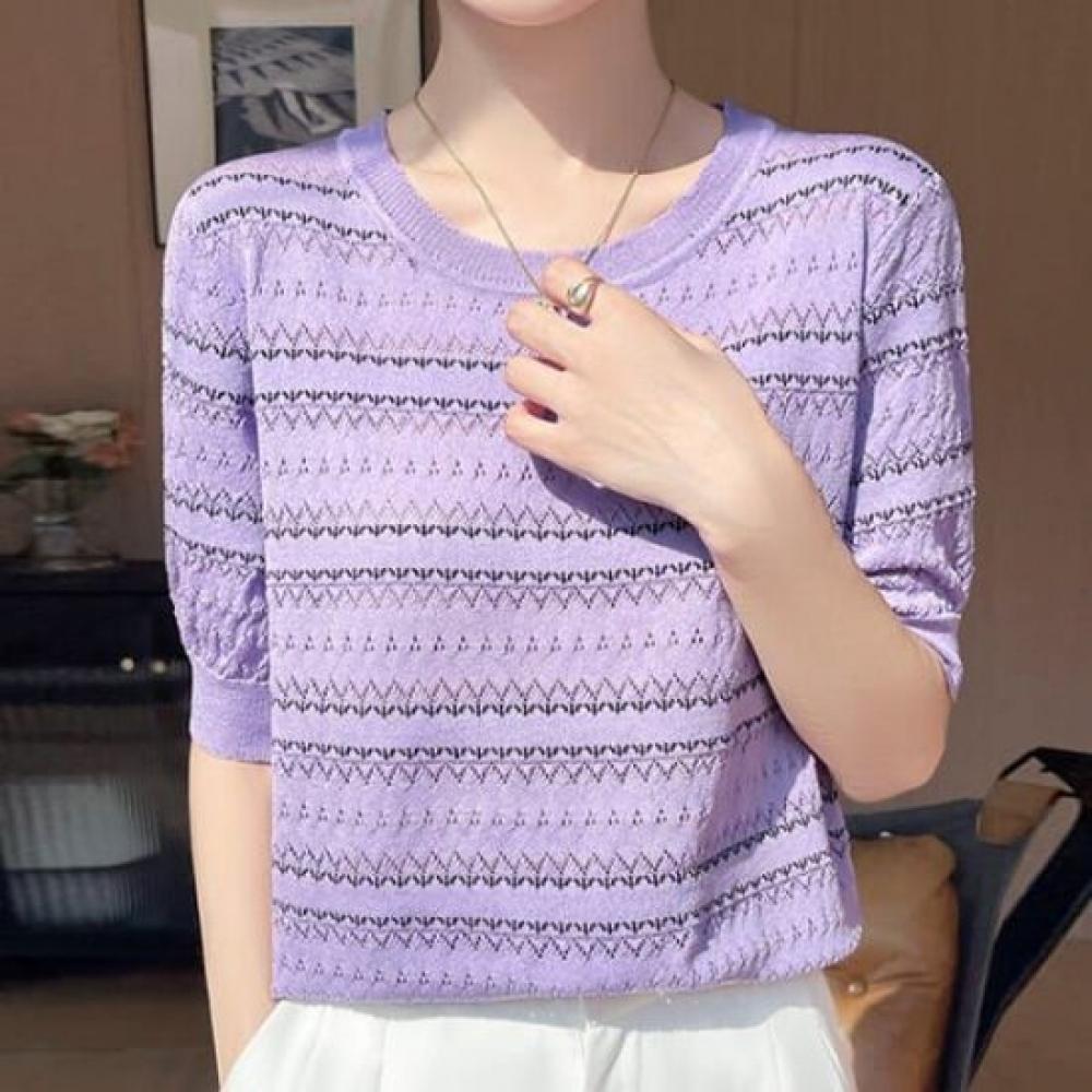 Navava ShorT Sleeve Round Neck KniT T shirT Nk2911