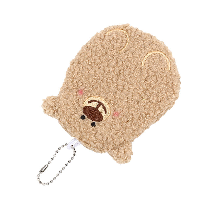 Niedliche Bär Plüsch Geldbörse Schlüsselanhänger für Kopfhörer Lippenstift Bargeld Kleine Gegenstände Aufbewahrung