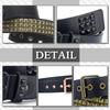 [Chrome Crane] Studded Belt, Rock Punk Accessory, Fashionable, Cool, Men's BLT162 (Black)