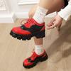 Trendy Brand Chunky Flats Platform Gothic Shoes Women Perforated British Brogues Oxfords Shoes Female Derby Flats