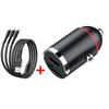 Kfz-Ladegerät, praktischer Zugring, stoßfest, universelle Dual-USB-Buchse, Fahrzeugzubehör